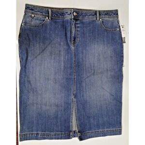TALBOTS Denim Pencil Skirt Women's Petite Plus 18WP New With Tags‎